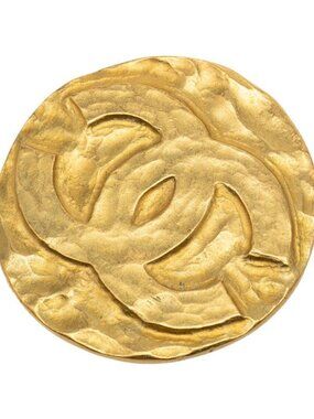 Chanel CC Logo Vintage Gold Plated Shoulder Bag